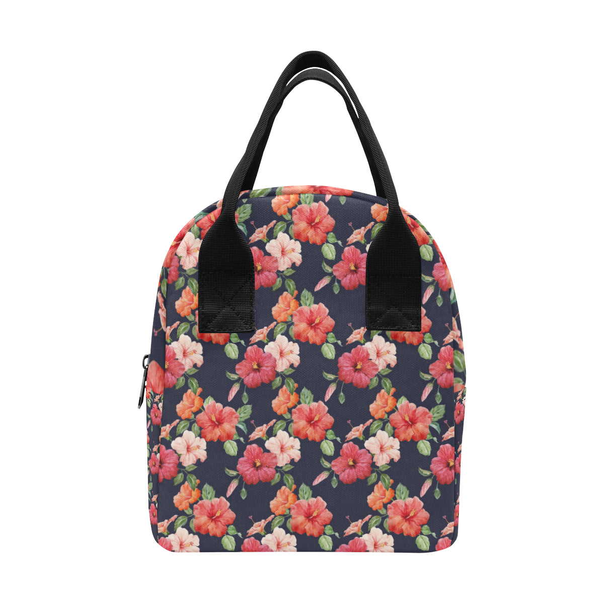 Tropical Flower Pattern Print Design TF020 Insulated Lunch Bag