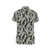 Fern Leave Print Pattern Men's Short Sleeve Button Up Shirt