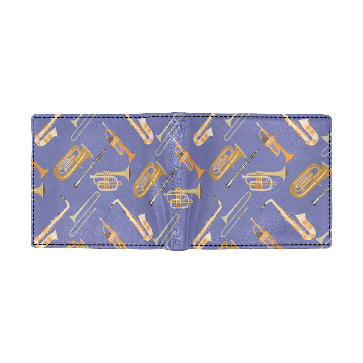 Trombone Pattern Print Design 02 Men's ID Card Wallet