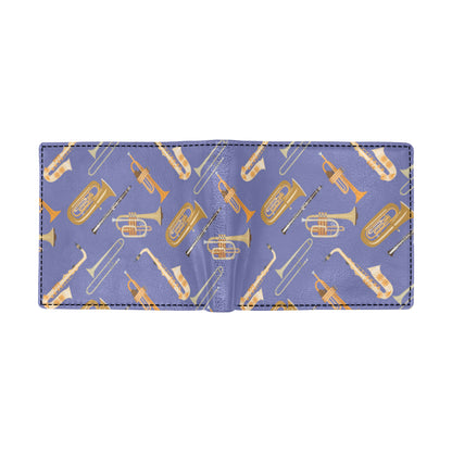 Trombone Pattern Print Design 02 Men's ID Card Wallet