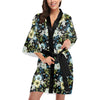 Anemone Pattern Print Design AM03 Women Kimono Robe