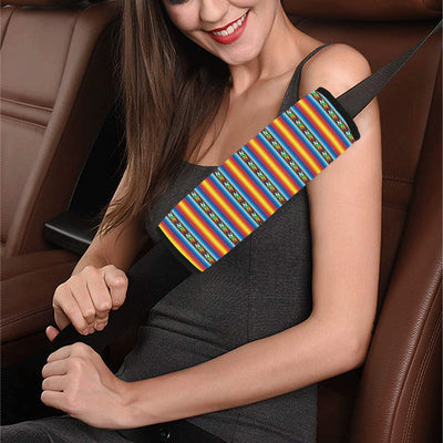 Mexican Blanket ZigZag Print Pattern Car Seat Belt Cover