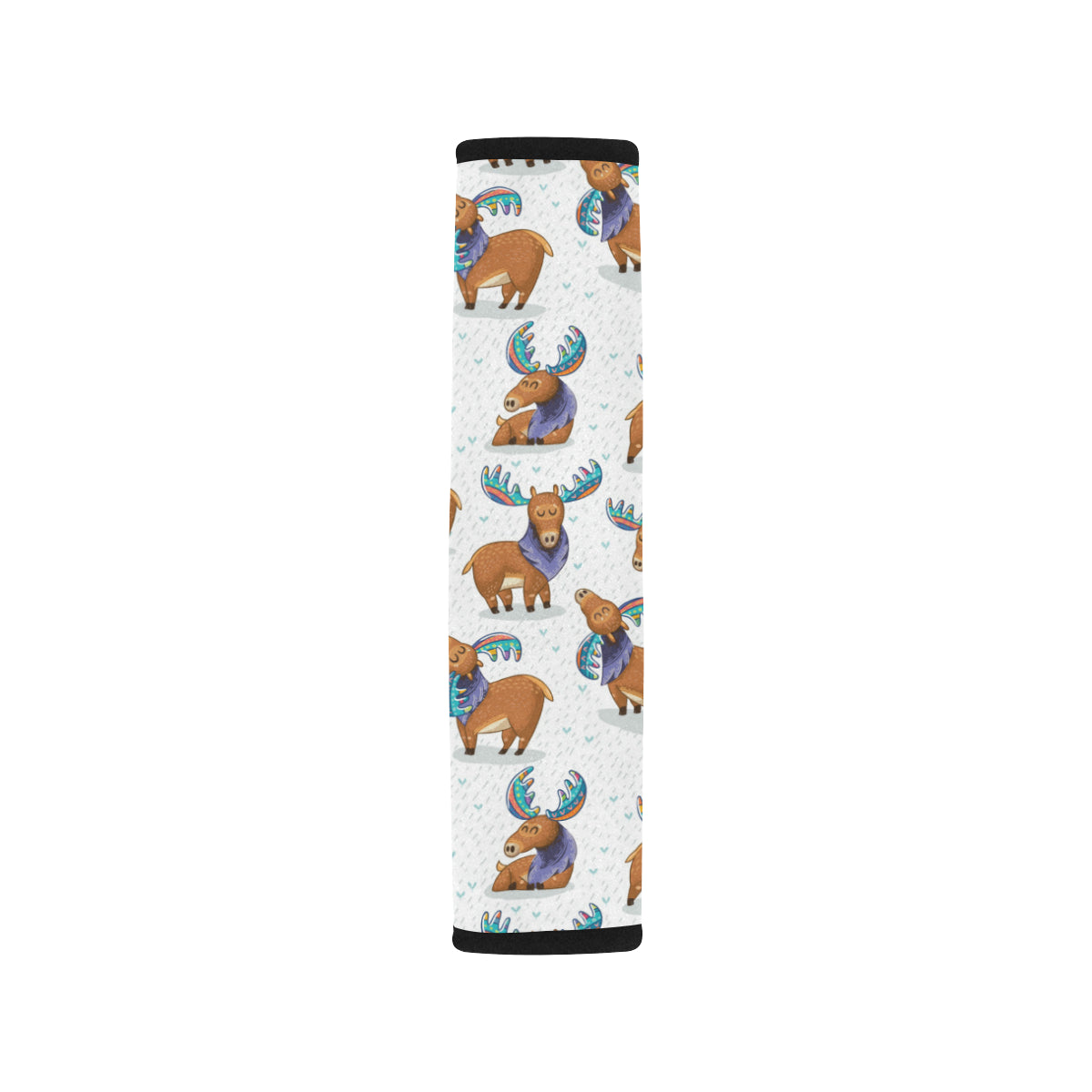 Moose Cute Pattern Print Design 01 Car Seat Belt Cover