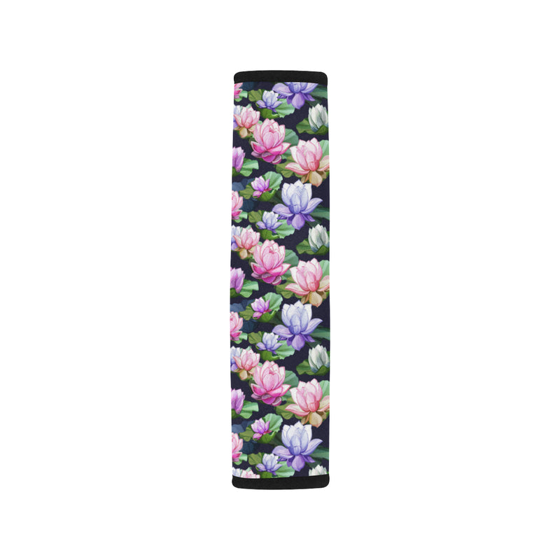 Lotus Flower Print Design Car Seat Belt Cover