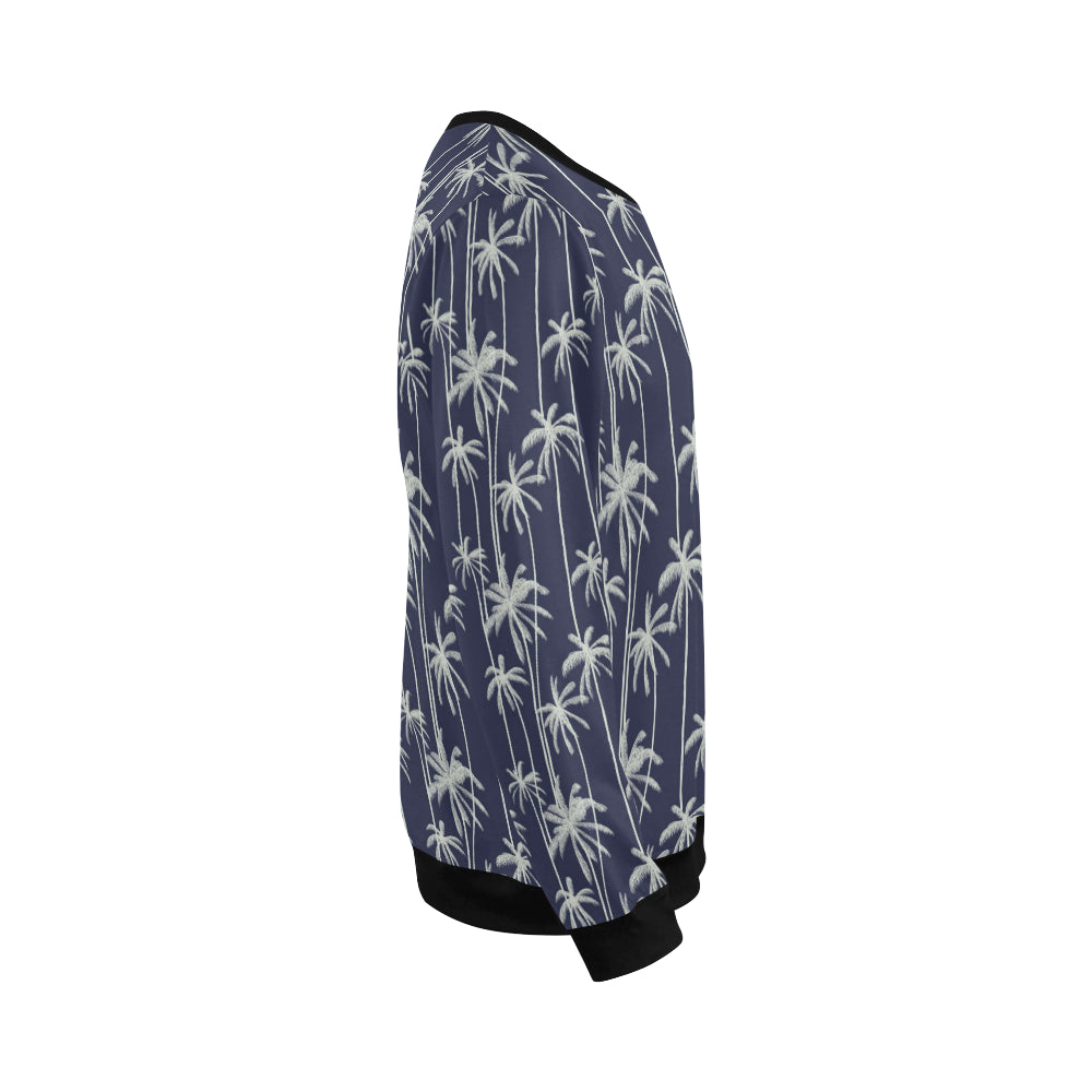Palm Tree Pattern Print Design PT06 Men Long Sleeve Sweatshirt