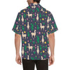 Llama Cactus Pattern Print Design 012 Men's Hawaiian Shirt
