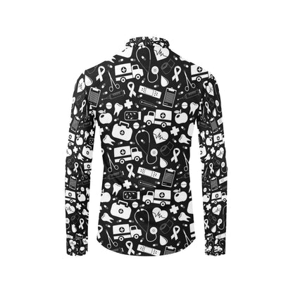 Medical Pattern Print Design 01 Men's Long Sleeve Shirt