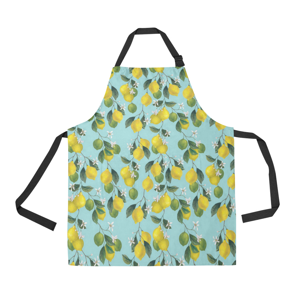 Lemon Pattern Print Design LM05 Apron with Pocket