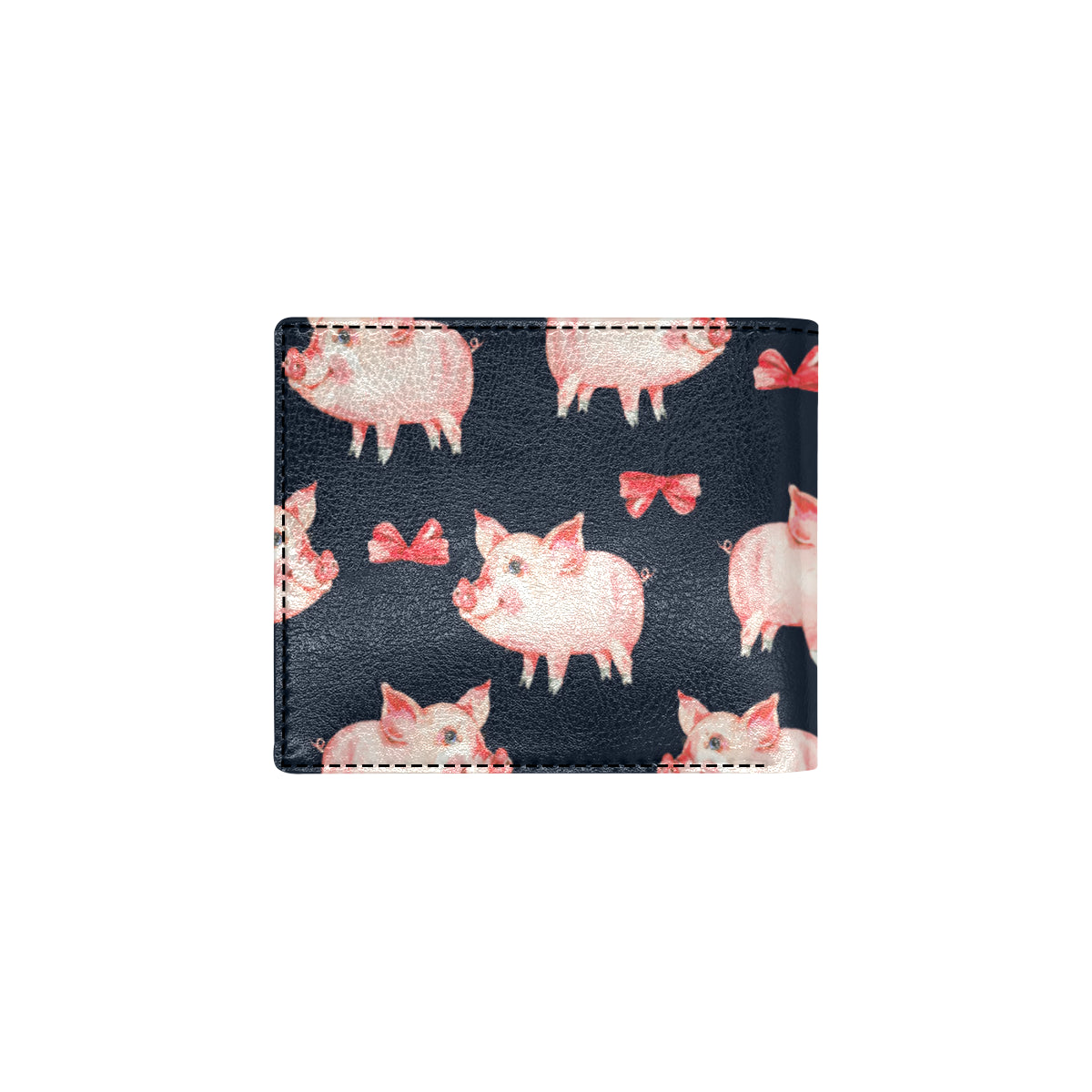 Pig Cute Pattern Print Design 02 Men's ID Card Wallet