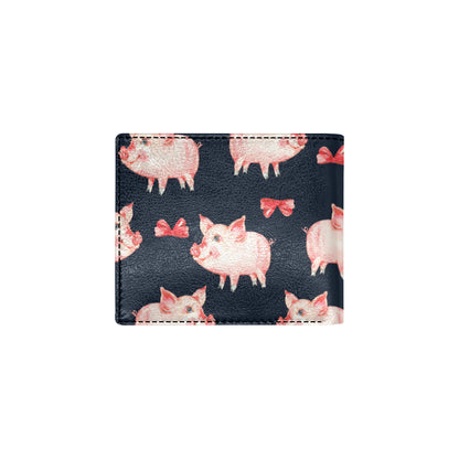 Pig Cute Pattern Print Design 02 Men's ID Card Wallet