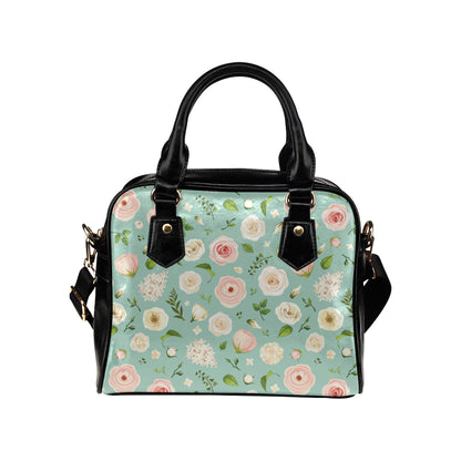 Lisianthus Pattern Print Design 01 Shoulder Handbag