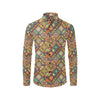 Mandala Flower Themed Design Print Men's Long Sleeve Shirt