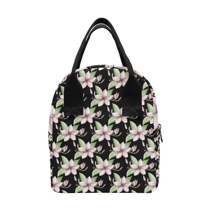 Plumeria Pattern Print Design PM02 Insulated Lunch Bag