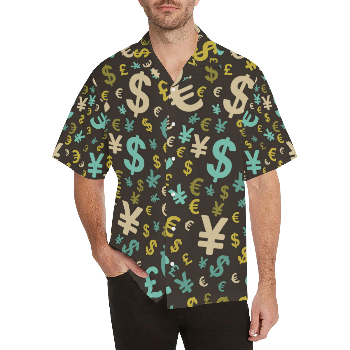 Money Pattern Print Design 01 Men's Hawaiian Shirt