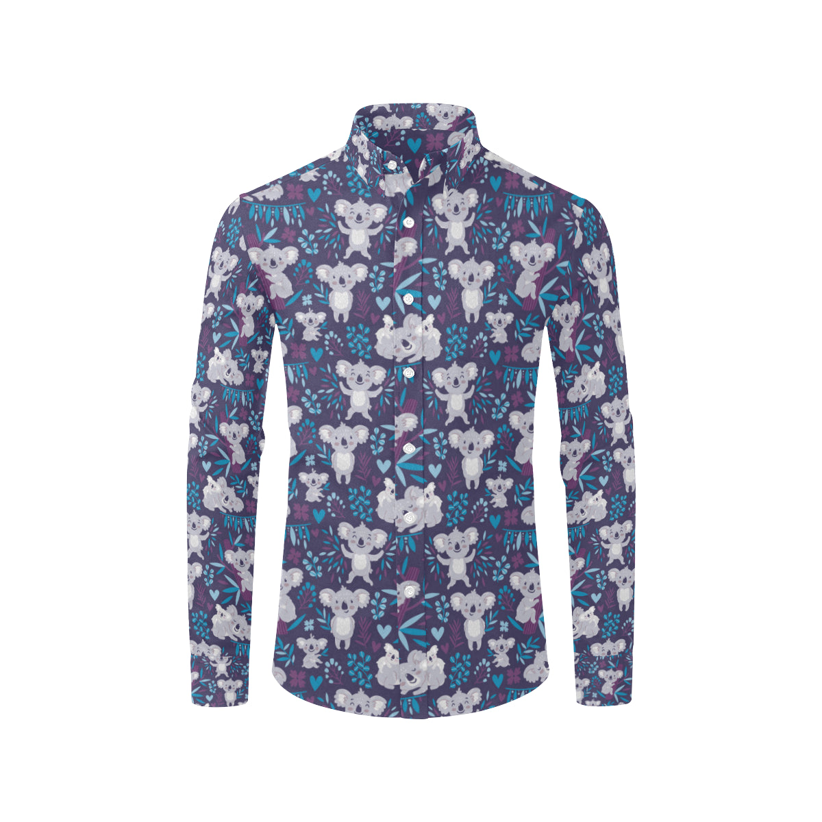 Koala Cute Themed Design Print Men's Long Sleeve Shirt