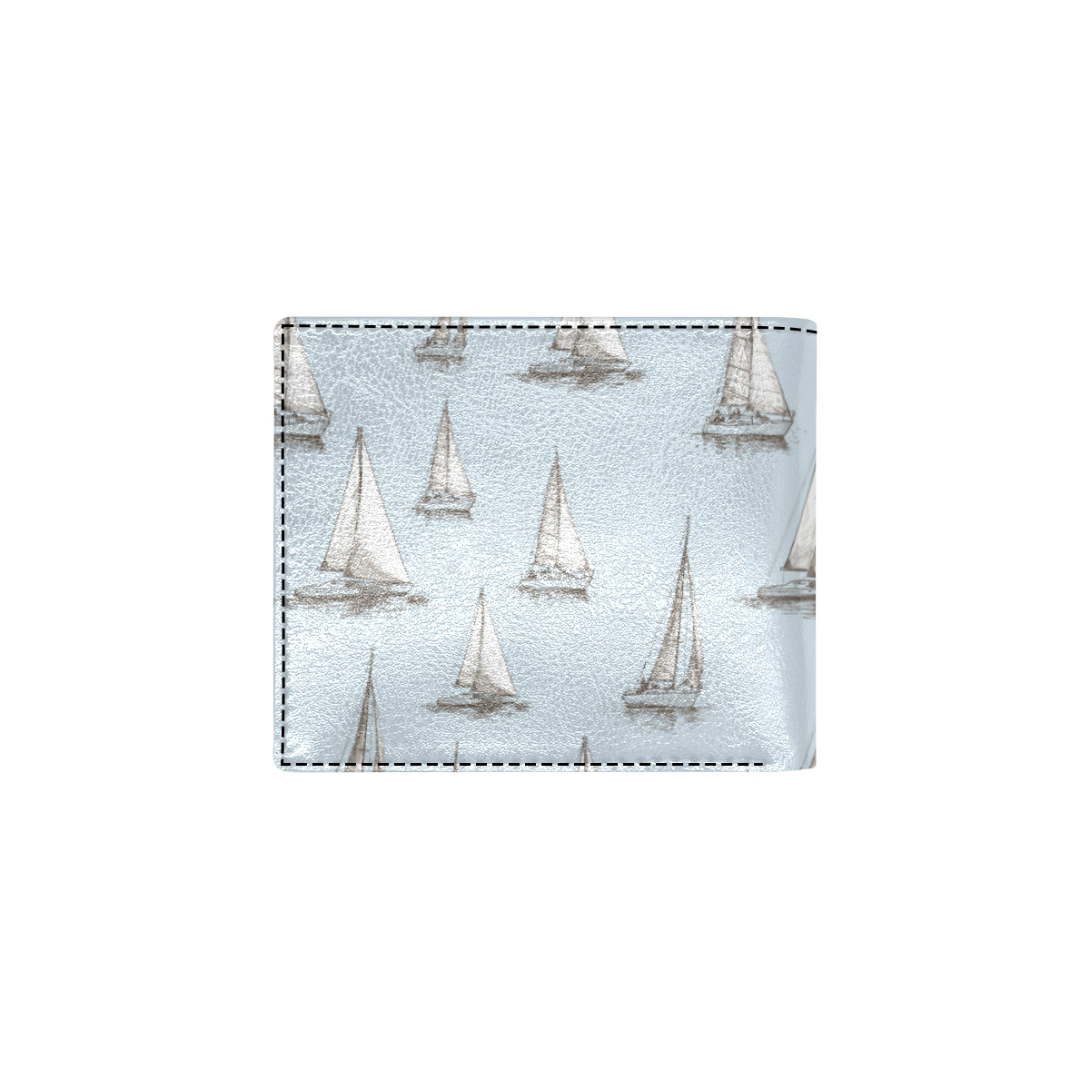 Sailing Ships Pattern Print Design A01 Men's ID Card Wallet