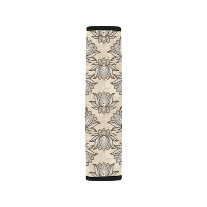 lotus Boho Pattern Print Design LO05 Car Seat Belt Cover