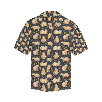 Capybara Pattern Print Design 02 Men's Hawaiian Shirt