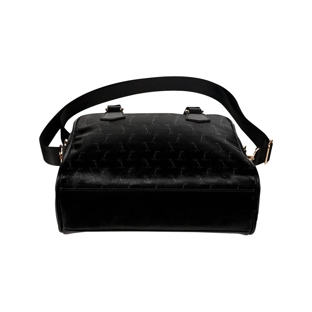 Black Cat Pattern Print Design 03 Shoulder Handbag