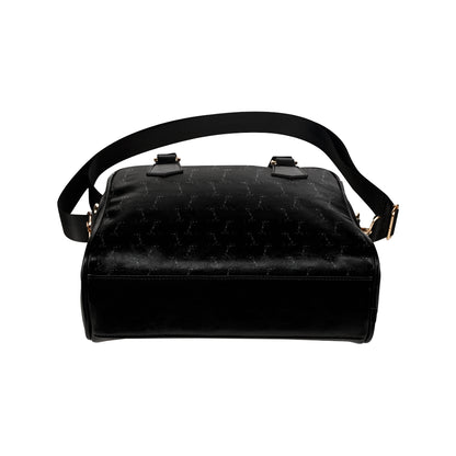 Black Cat Pattern Print Design 03 Shoulder Handbag