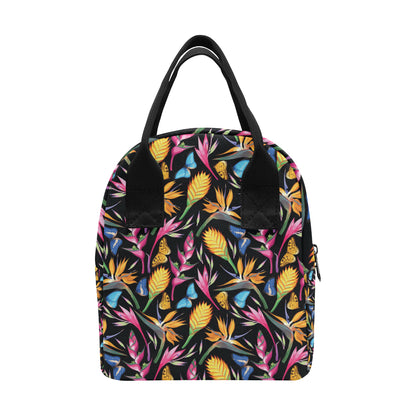 Tropical Flower Pattern Print Design TF016 Insulated Lunch Bag