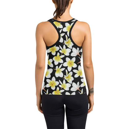 Yellow Plumeria Hawaiian Flowers Women's Racerback Tank Top
