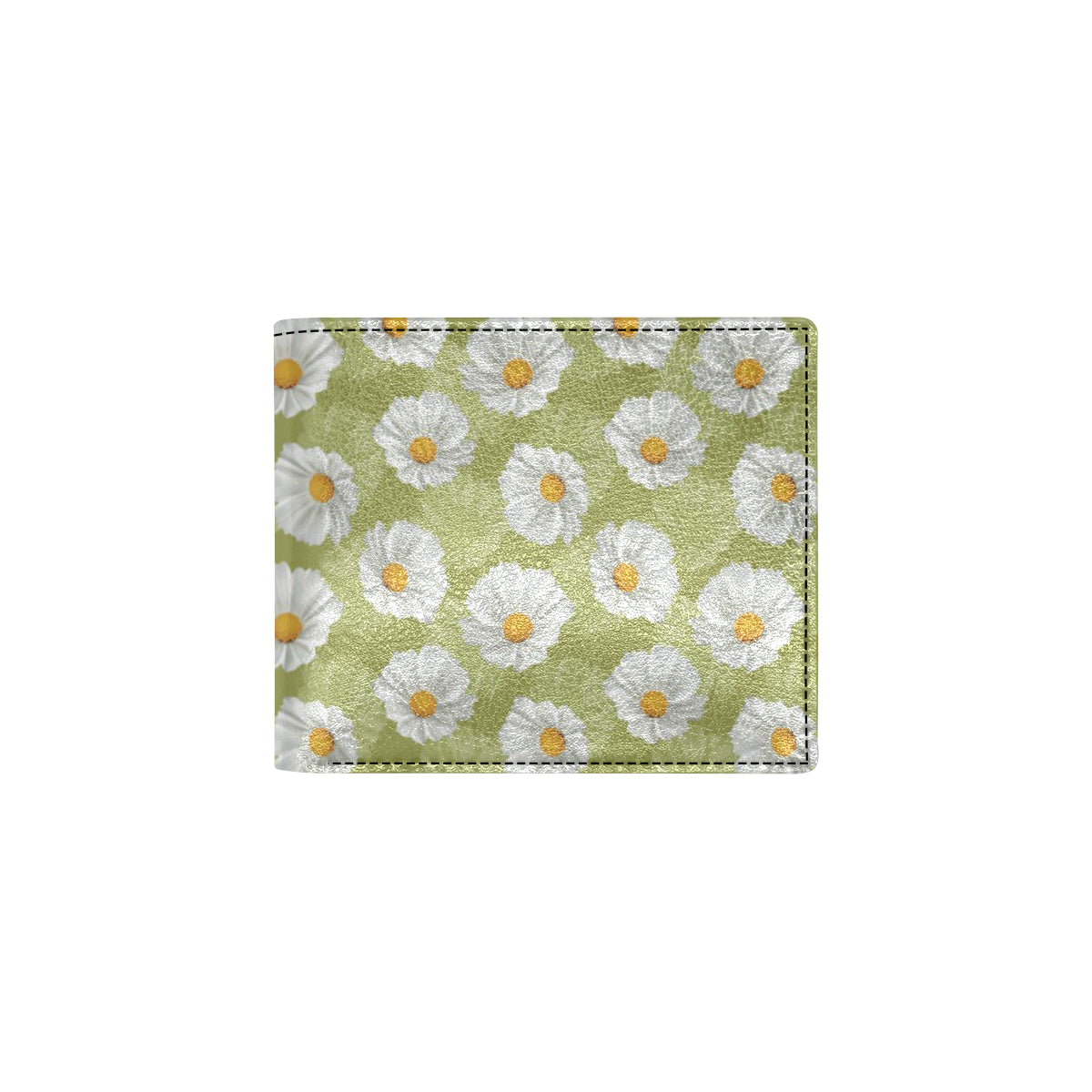 Daisy Pattern Print Design DS06 Men's ID Card Wallet