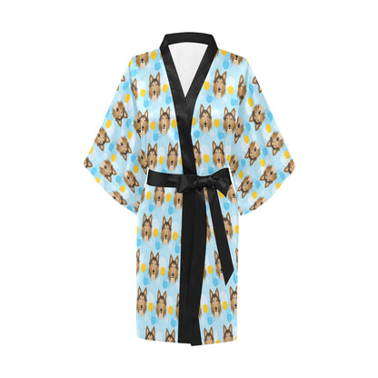 Collies Pattern Print Design 02 Women's Short Kimono
