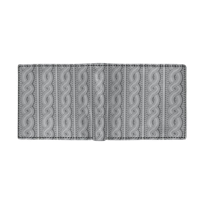 Cable Knit Pattern Print Design 01 Men's ID Card Wallet