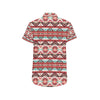 Aztec Western Style Print Pattern Men's Short Sleeve Button Up Shirt