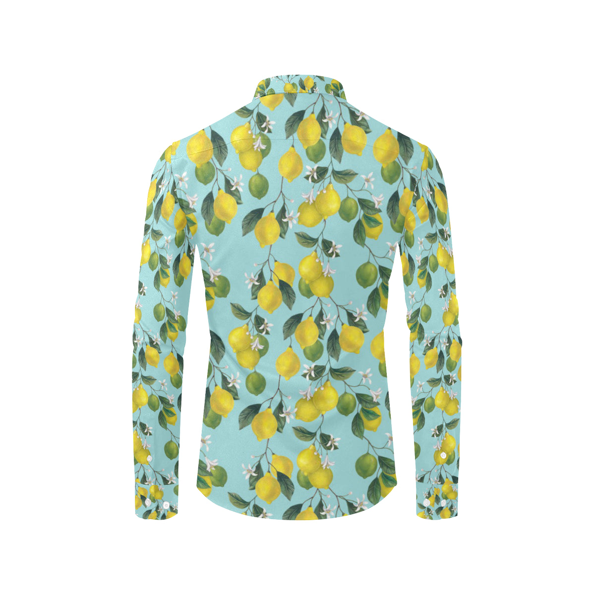 Lemon Pattern Print Design LM05 Men's Long Sleeve Shirt