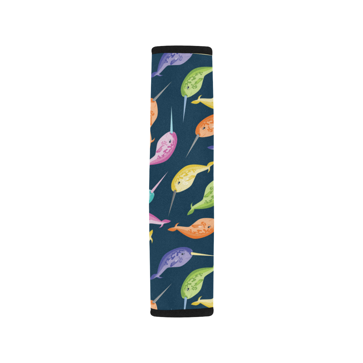 Narwhal Colorful Pattern Print Design 03 Car Seat Belt Cover