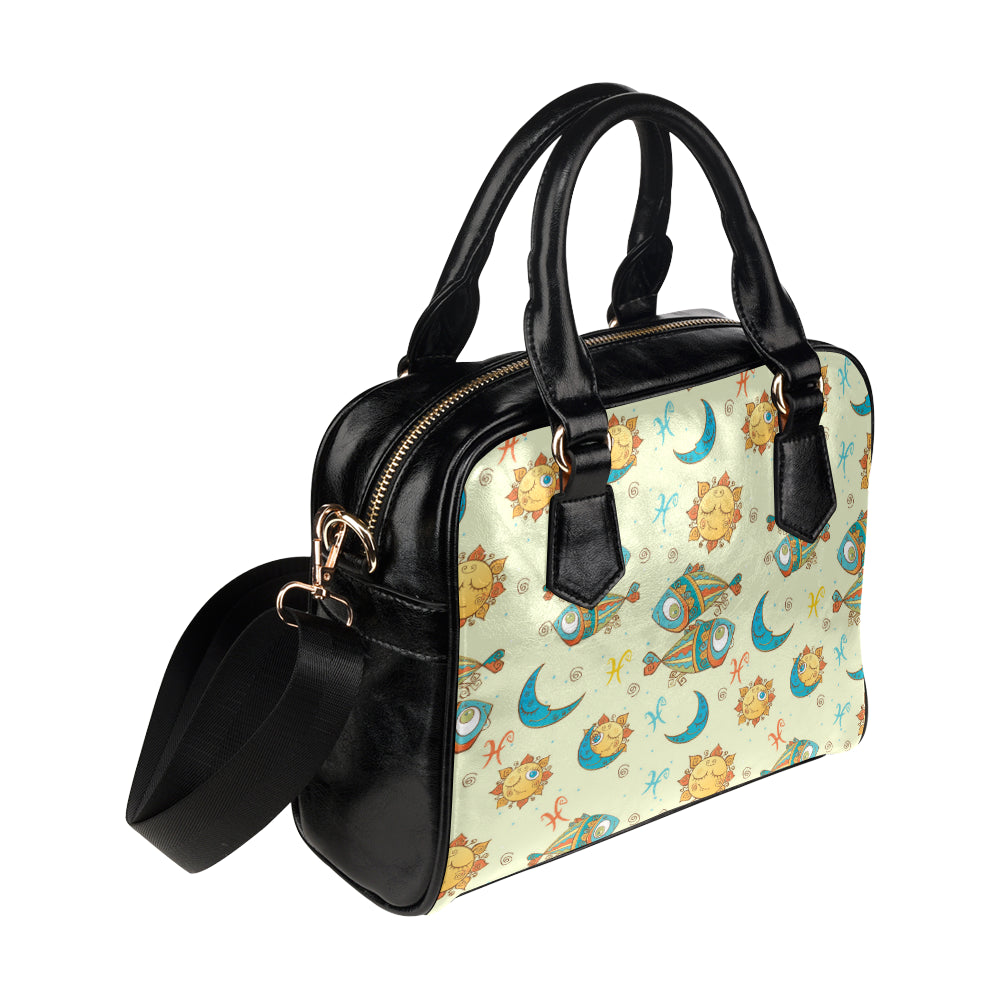 Pisces Pattern Print Design A03 Shoulder Handbag