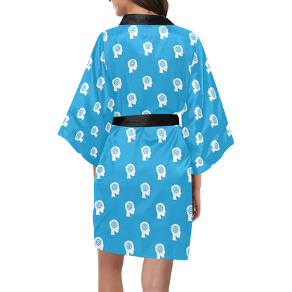 Psychology Pattern Print Design A03 Women's Short Kimono