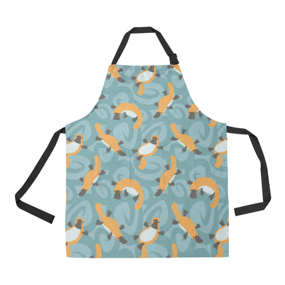 Platypus Pattern Print Design A01 Apron with Pocket