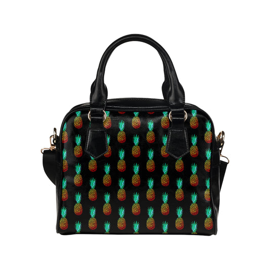 Pineapple Pattern Print Design A05 Shoulder Handbag