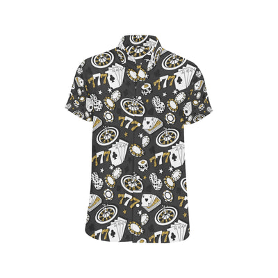 Casino Pattern Print Design 05 Men's Short Sleeve Button Up Shirt