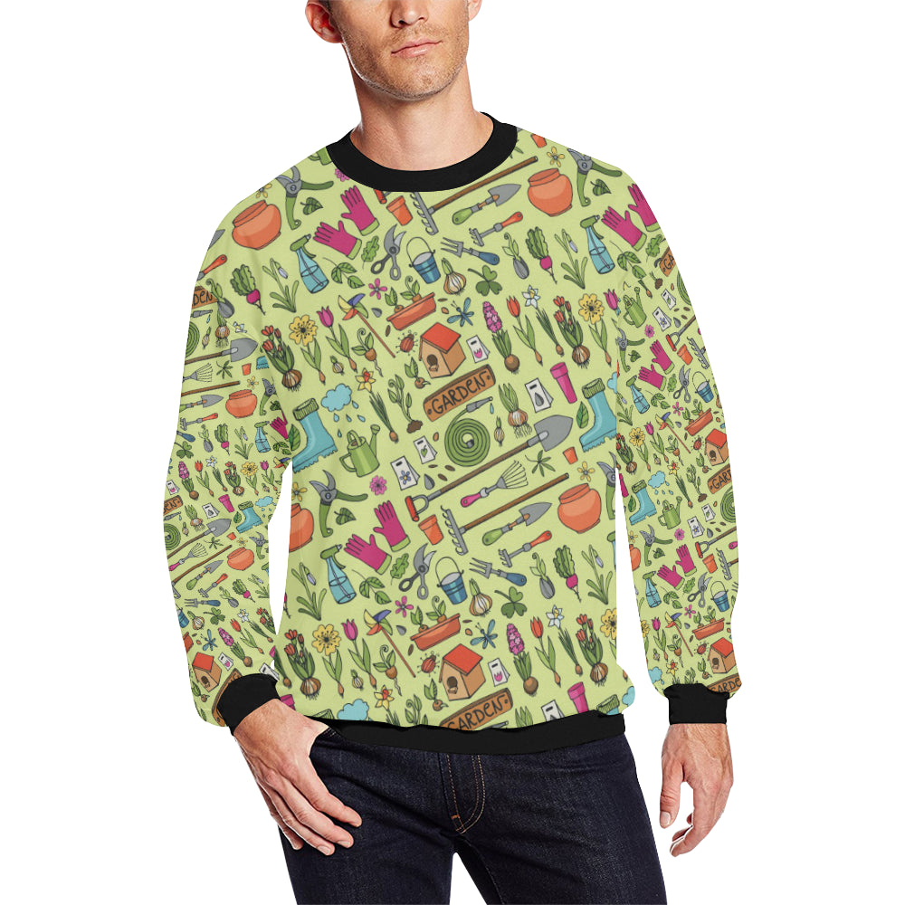 Gardening Pattern Print Design G02 Men Long Sleeve Sweatshirt