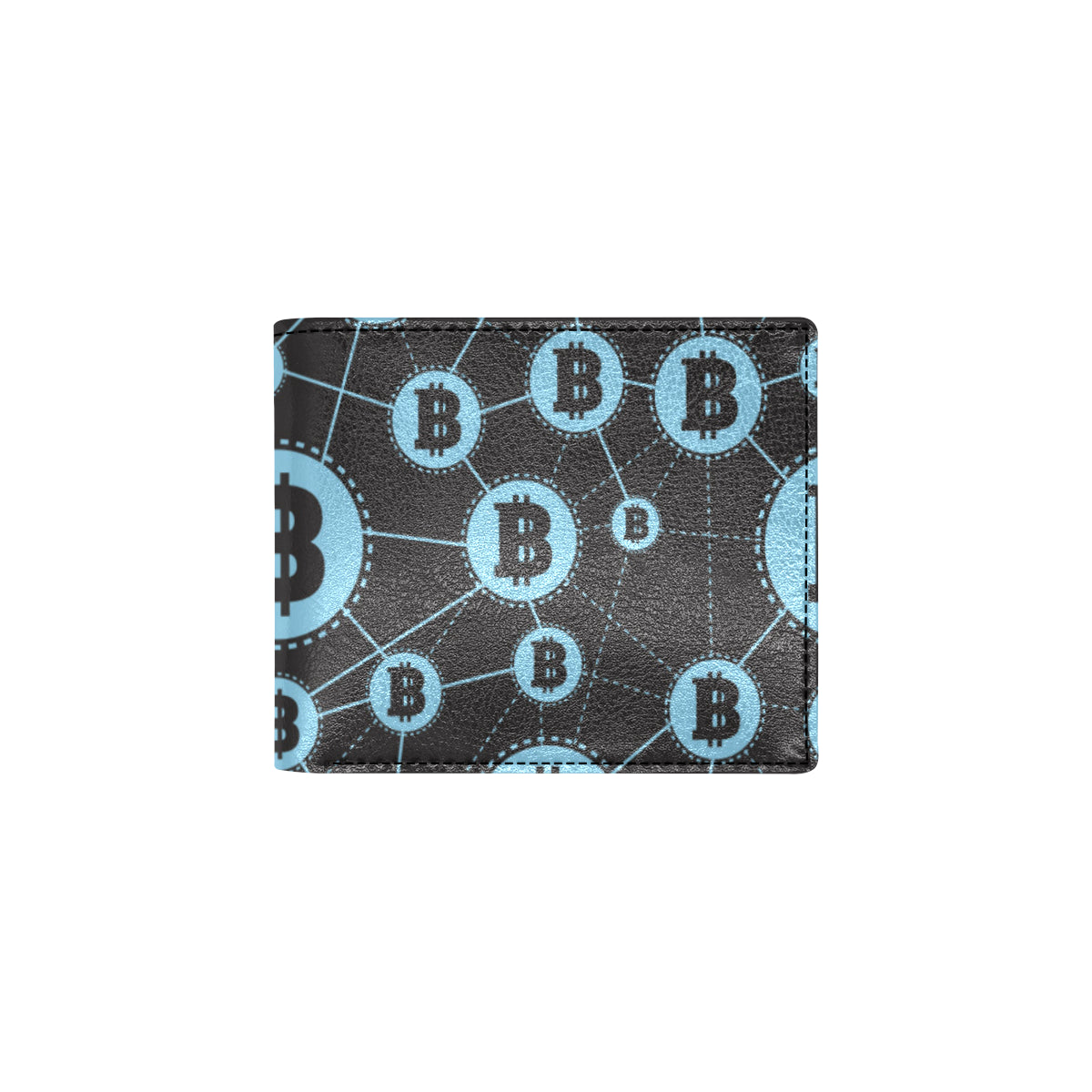 Cryptocurrency Pattern Print Design 02 Men's ID Card Wallet