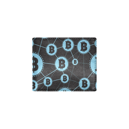Cryptocurrency Pattern Print Design 02 Men's ID Card Wallet