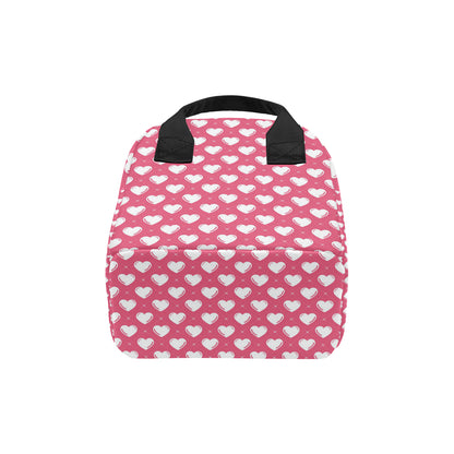 Heart Pattern Print Design HE07 Insulated Lunch Bag