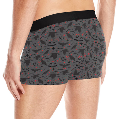 Crow Pattern Print Design 02 Men's Boxer Briefs