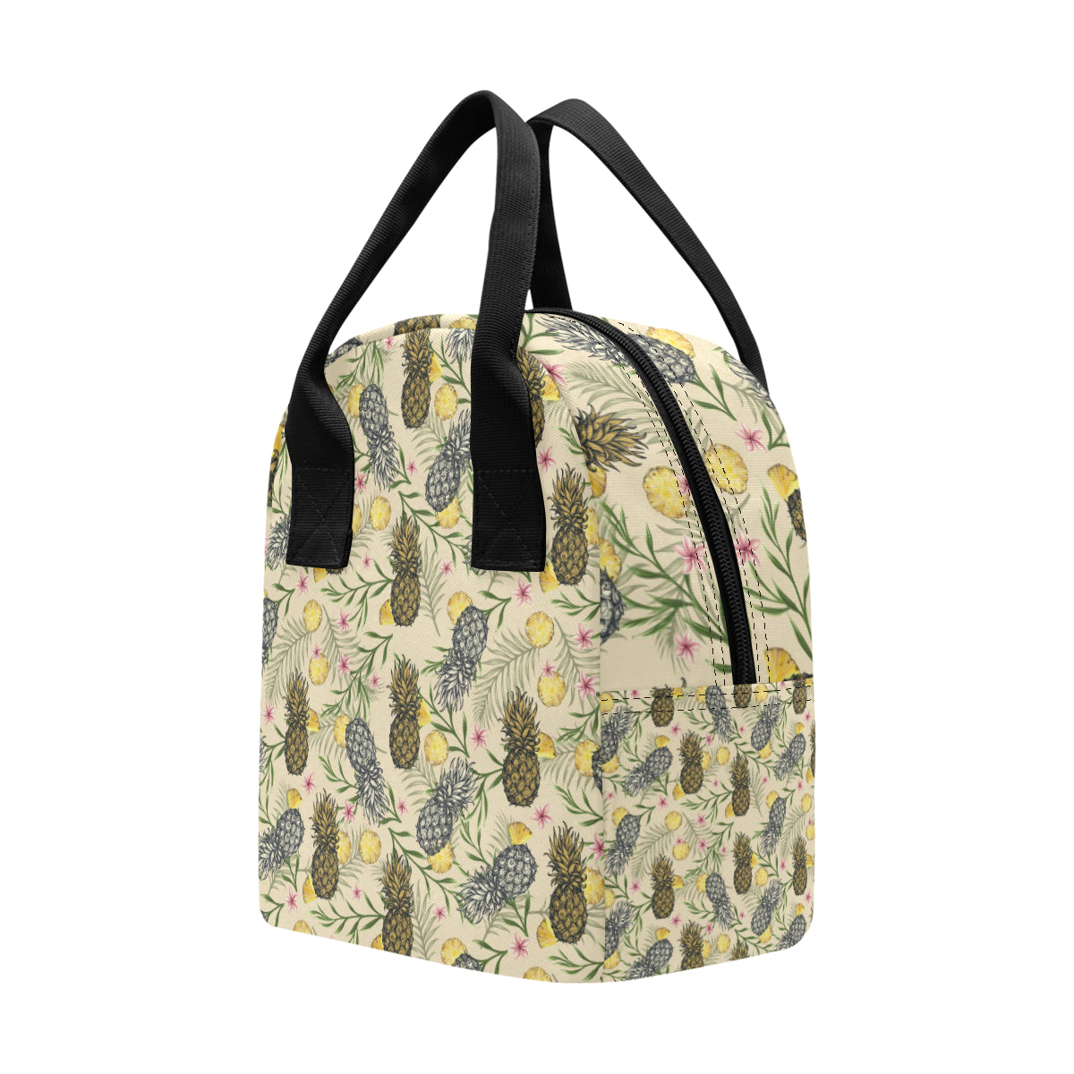 Pineapple Pattern Print Design PP012 Insulated Lunch Bag