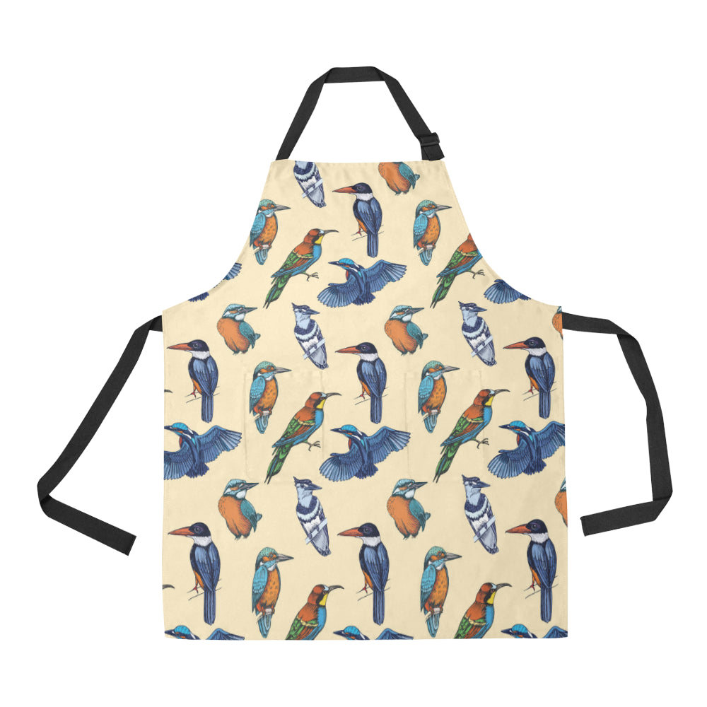 Kingfisher Bird Pattern Print Design 04 Apron with Pocket