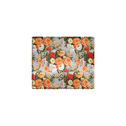 Lisianthus Pattern Print Design LT04 Men's ID Card Wallet