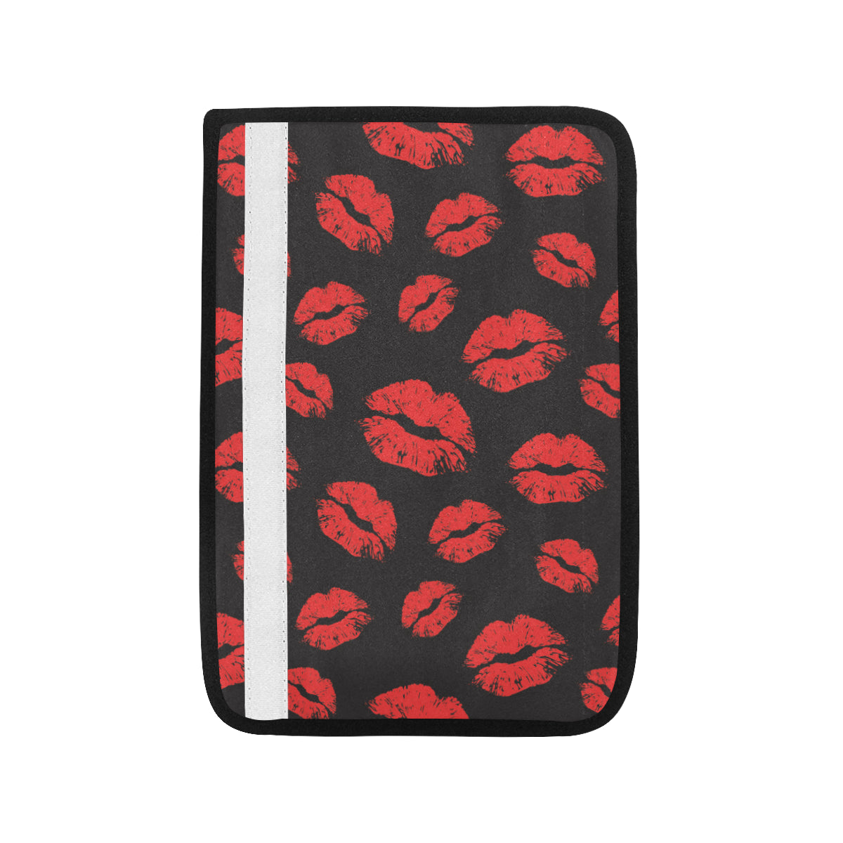 Lip Red Pattern Print Design 02 Car Seat Belt Cover