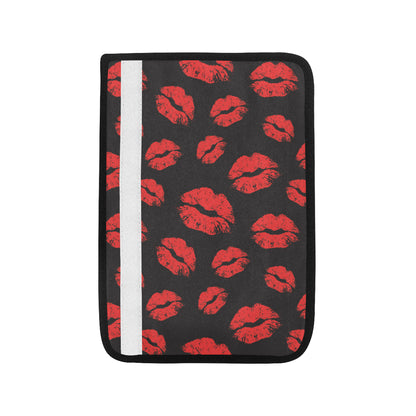 Lip Red Pattern Print Design 02 Car Seat Belt Cover