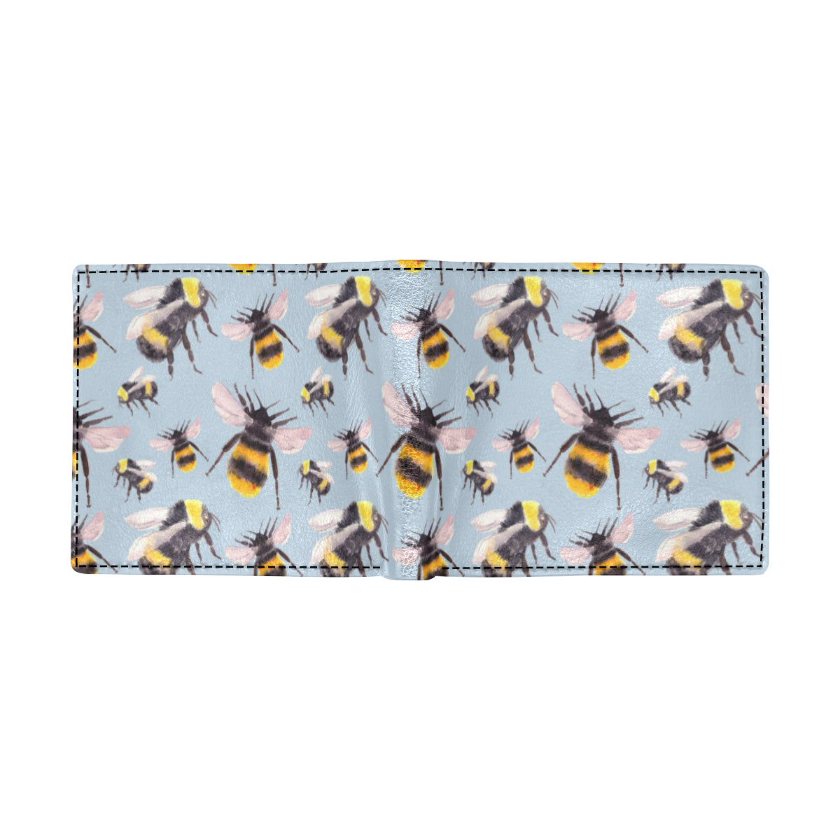 Bee Pattern Print Design BEE08 Men's ID Card Wallet