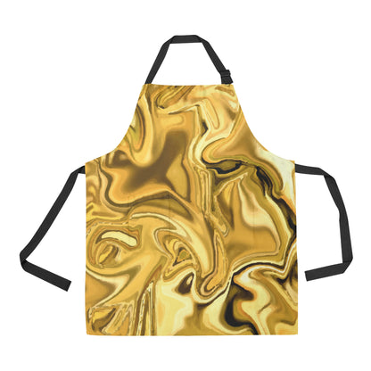 Liquid Pattern Print Design 03 Apron with Pocket