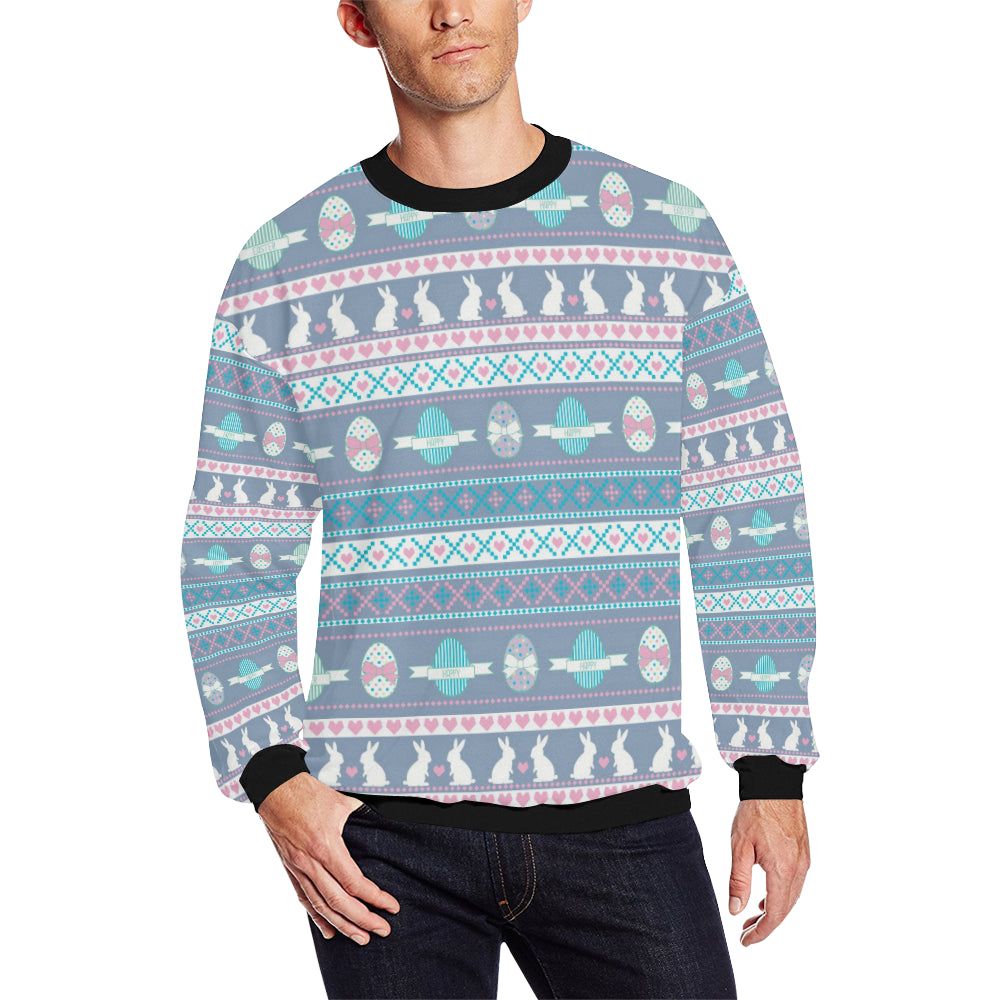 Easter Eggs Pattern Print Design RB013 Men Long Sleeve Sweatshirt